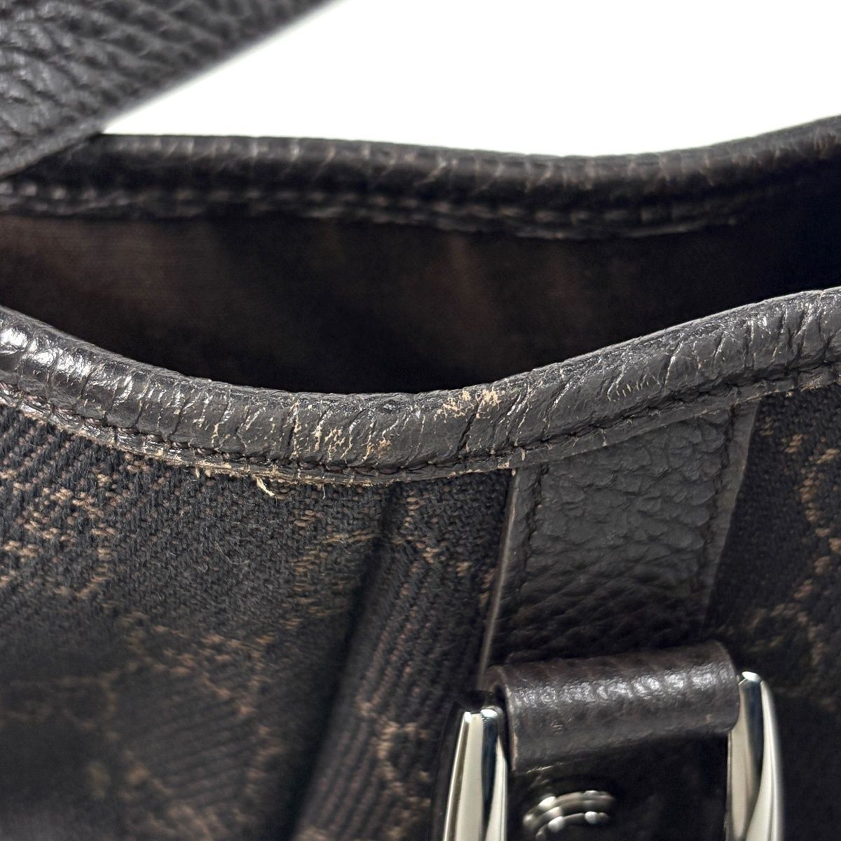 Gucci GG Pattern Tote Abbey Canvas Dark Brown — view 6