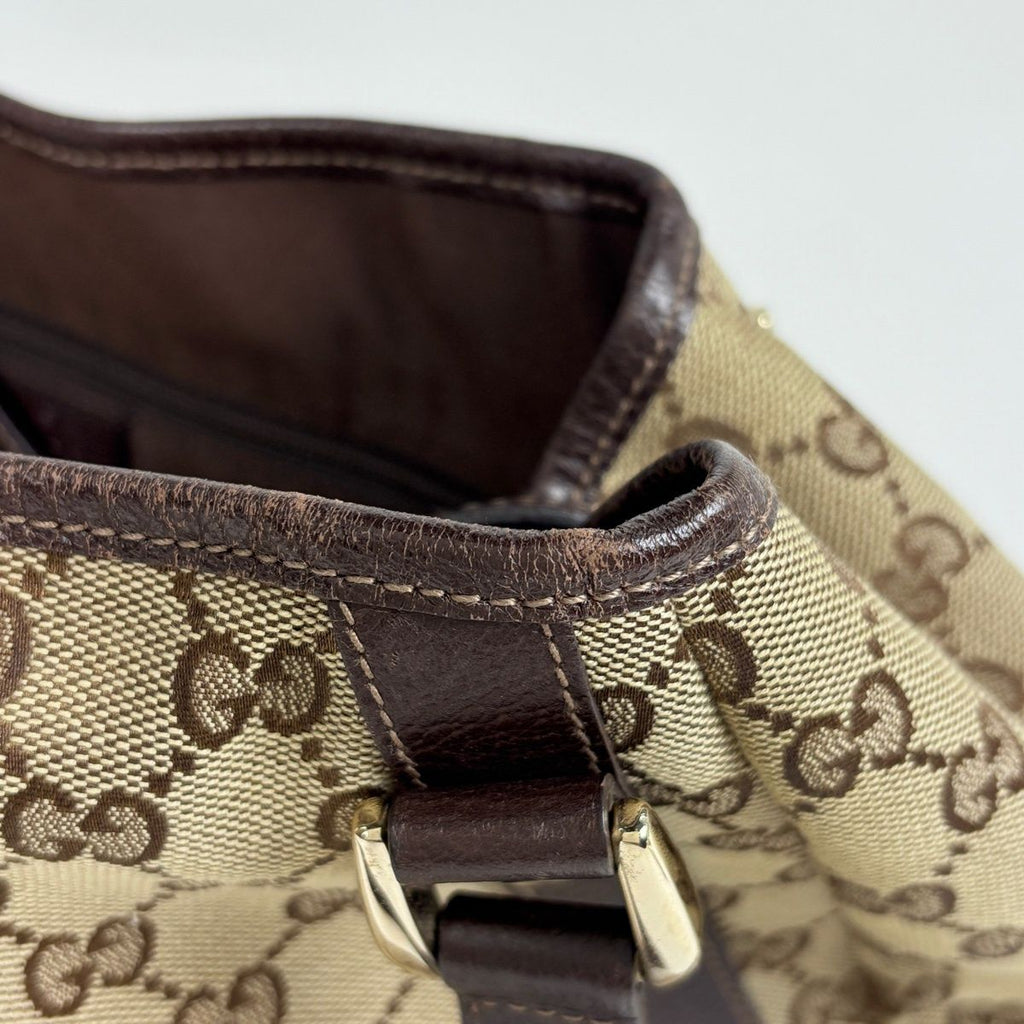 Gucci GG Pattern Shoulder Bag Tote Abbey Canvas Brown — view 5