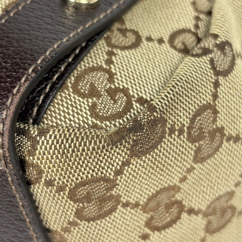 Gucci GG Pattern Shoulder Bag Tote Abbey Canvas Brown — view 3