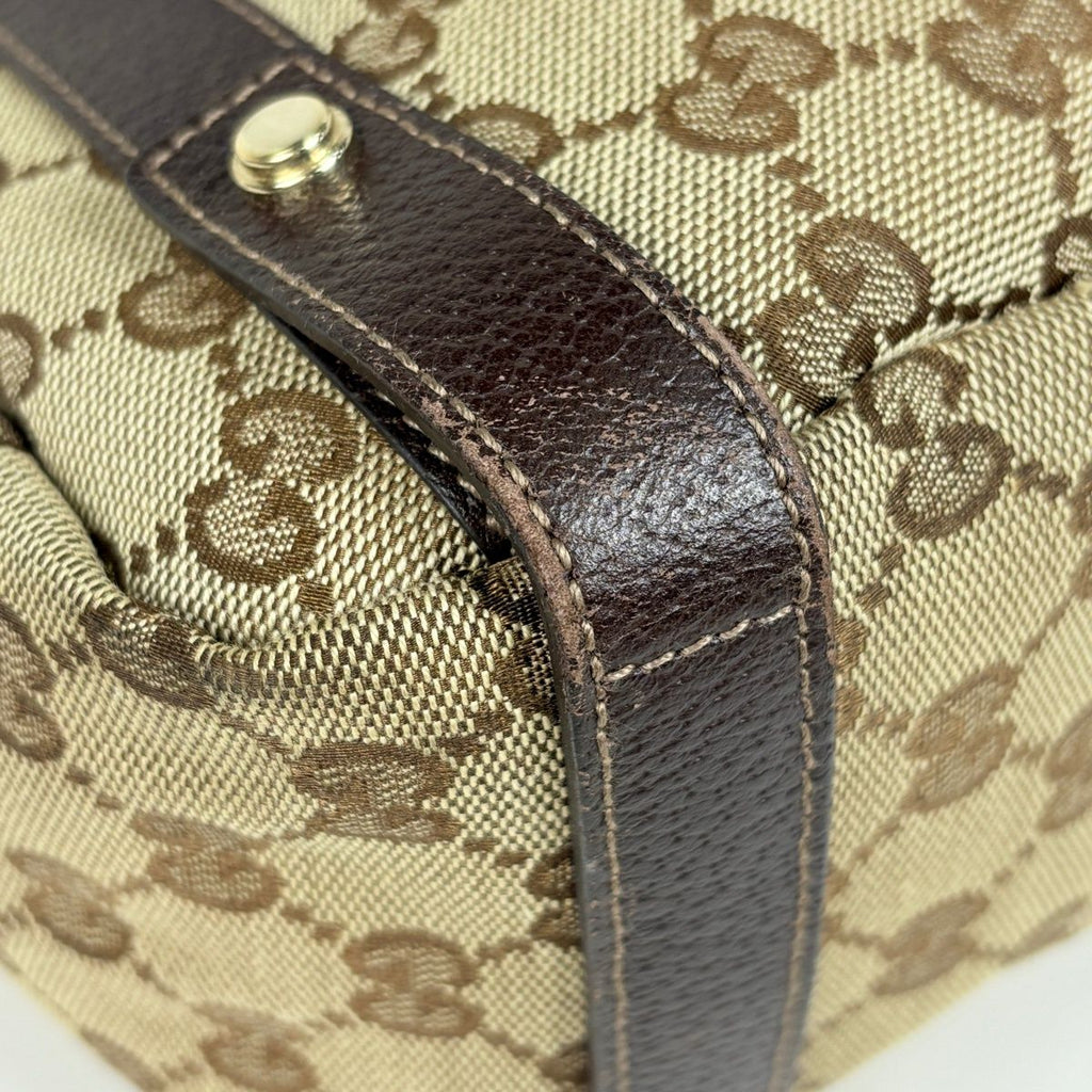 Gucci GG Pattern Shoulder Bag Tote Abbey Canvas Brown — view 4