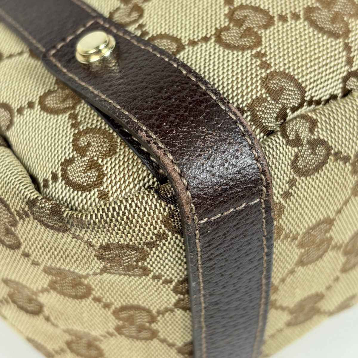 Gucci GG Pattern Shoulder Bag Tote Abbey Canvas Brown — view 4