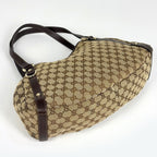 Gucci GG Pattern Shoulder Bag Tote Abbey Canvas Brown — view 2