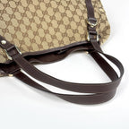 Gucci GG Pattern Shoulder Bag Tote Abbey Canvas Brown — view 6