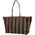 Fendi Pecan Pattern Tote Canvas Brown