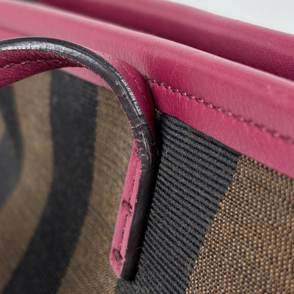 Fendi Pecan Pattern Tote Canvas Brown — view 6