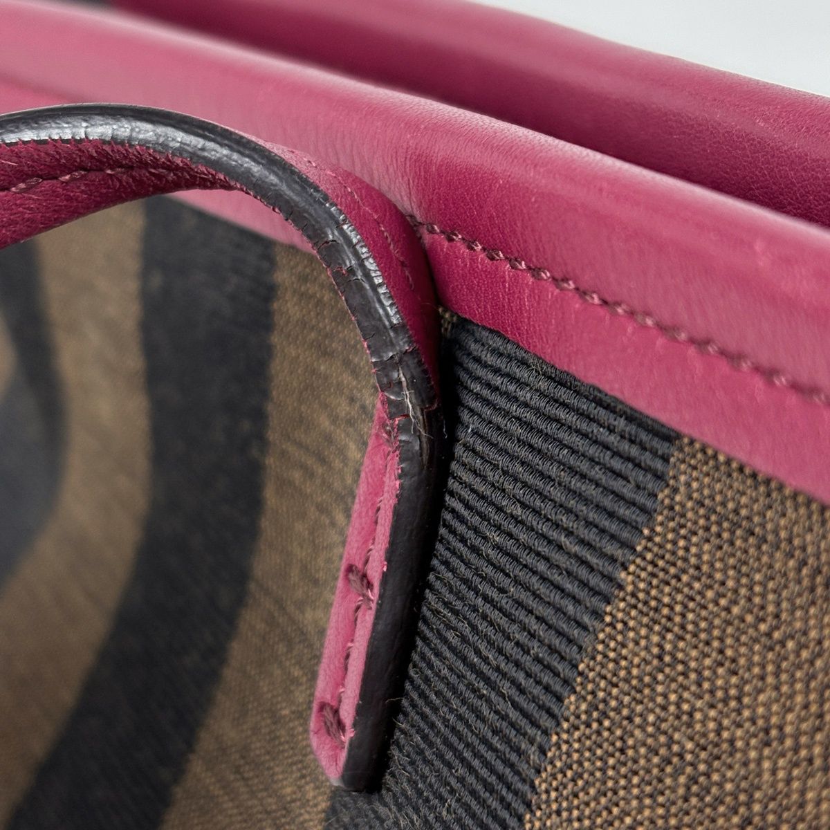 Fendi Pecan Pattern Tote Canvas Brown — view 6