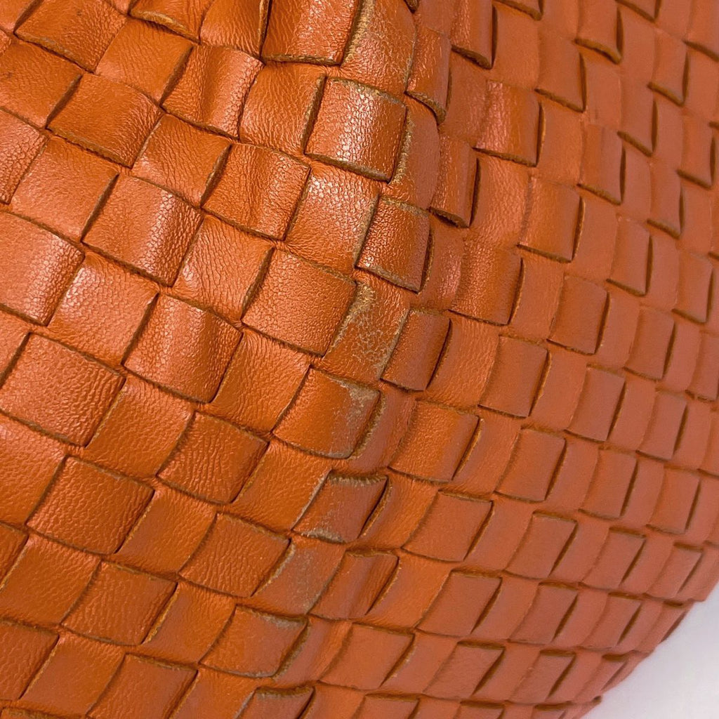 Bottega Veneta Intrecciato Shoulder Bag Hobo Leather Orange — view 4