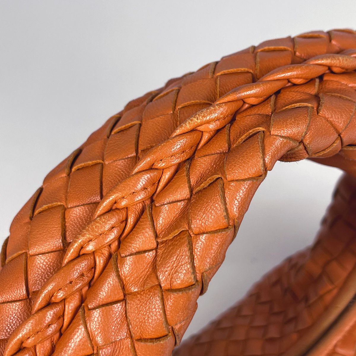 Bottega Veneta Intrecciato Shoulder Bag Hobo Leather Orange — view 6