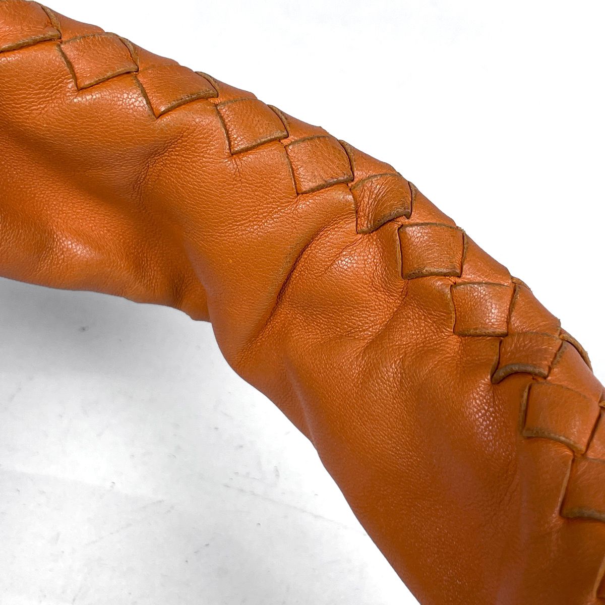 Bottega Veneta Intrecciato Shoulder Bag Hobo Leather Orange — view 7