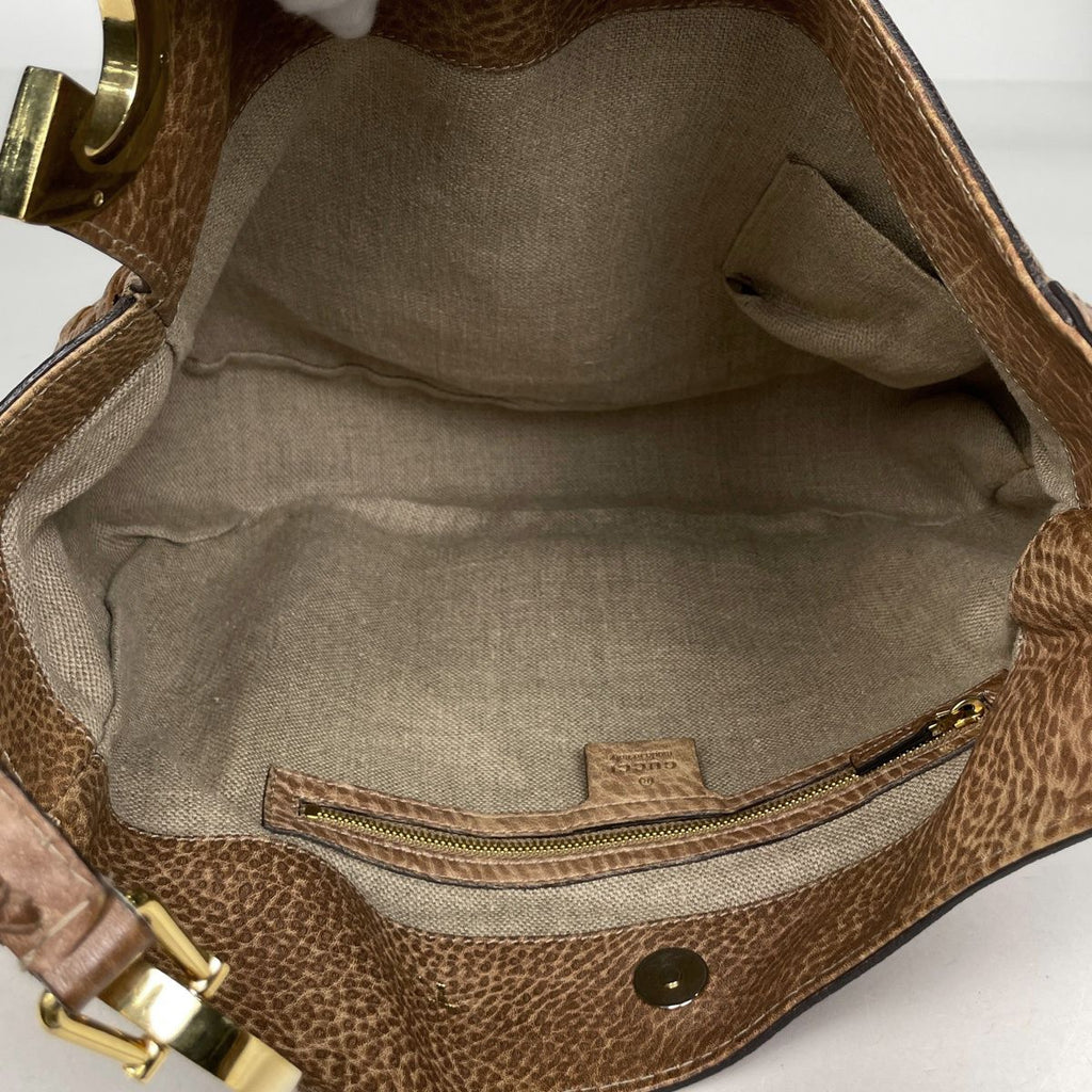 Gucci Charlotte Shoulder Bag Leather Brown — view 8