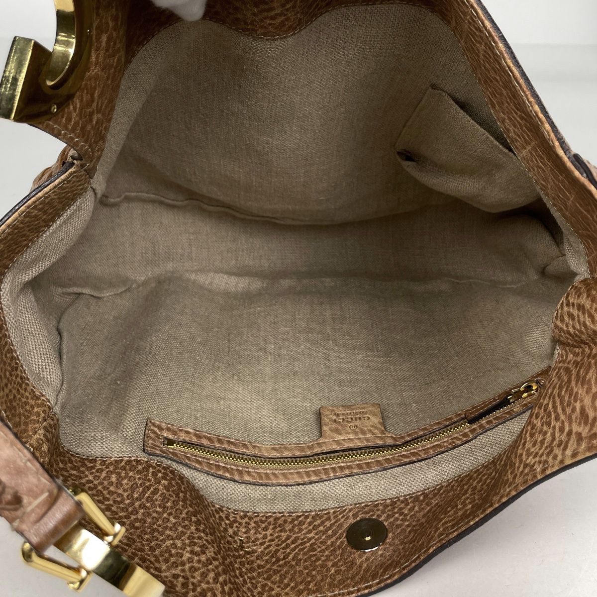 Gucci Charlotte Shoulder Bag Leather Brown — view 8