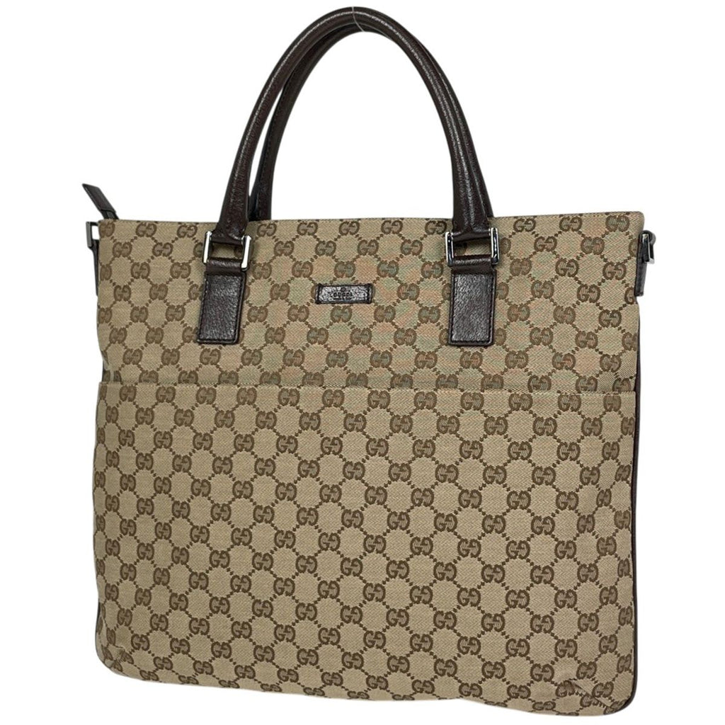 Gucci GG Pattern Tote Canvas Brown