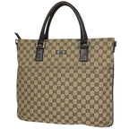 Gucci GG Pattern Tote Canvas Brown