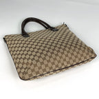 Gucci GG Pattern Tote Canvas Brown — view 2