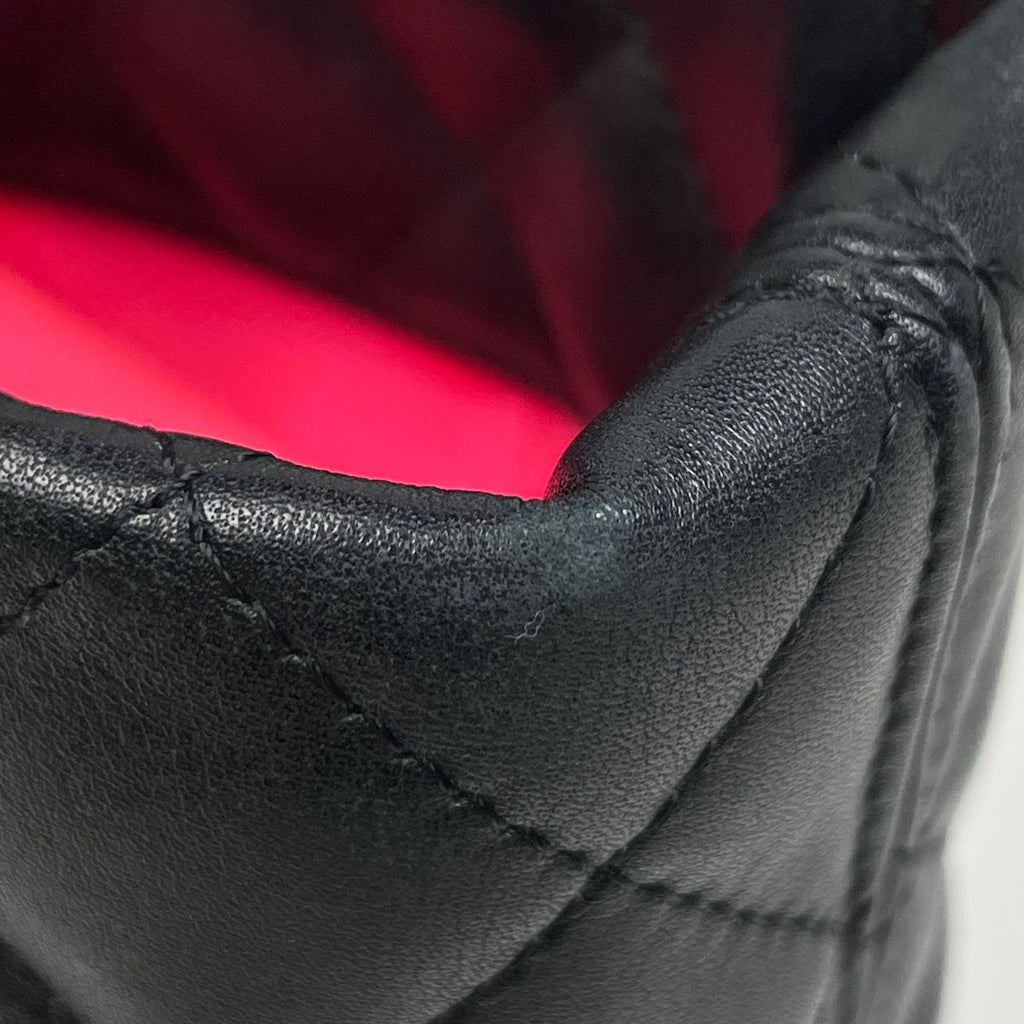 Chanel Cambon Line Large Tote CC Logo Shoulder Bag Leather Black — view 5