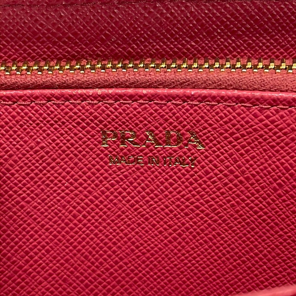 Prada Wallet Pink Zip Around Leather — view 5
