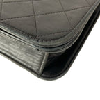 Chanel Shoulder Bag Single Flap Quilted Black Gold Chain Full Push Lock Lambskin — view 6