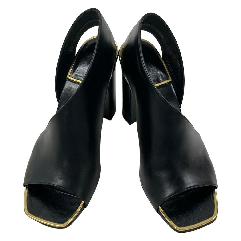 Celine Sandals 36 Black Open Toe Leather — view 2