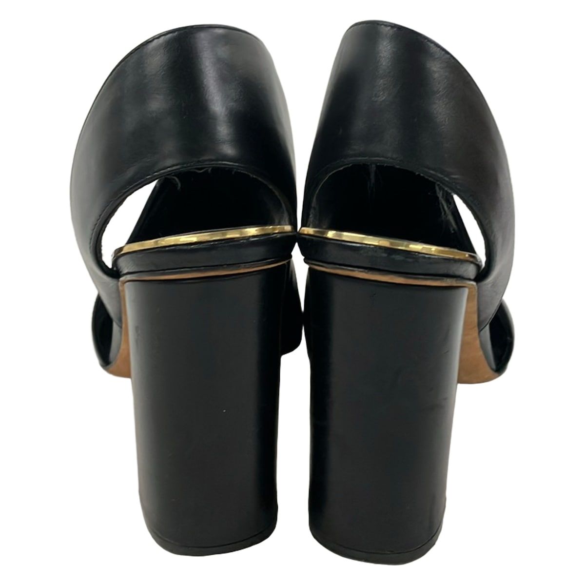 Celine Sandals 36 Black Open Toe Leather — view 3
