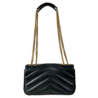 Saint Laurent Paris Shoulder Bag Loulou Small Black Chain Leather — view 3