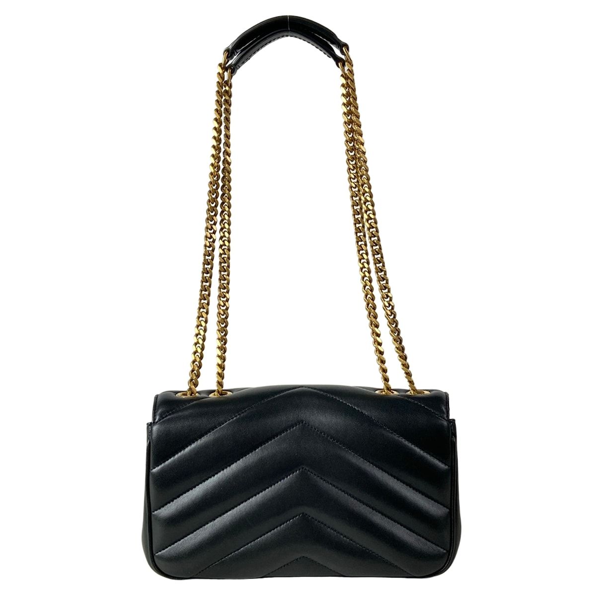 Saint Laurent Paris Shoulder Bag Loulou Small Black Chain Leather — view 3