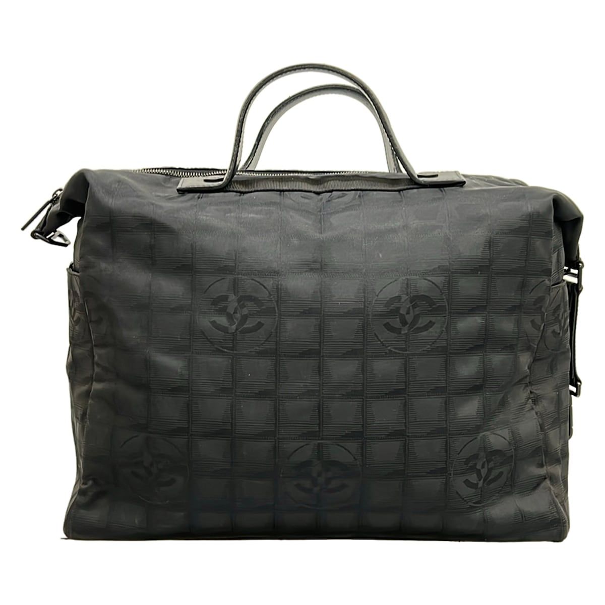 Chanel Boston Bag New Travel Line Black Leather