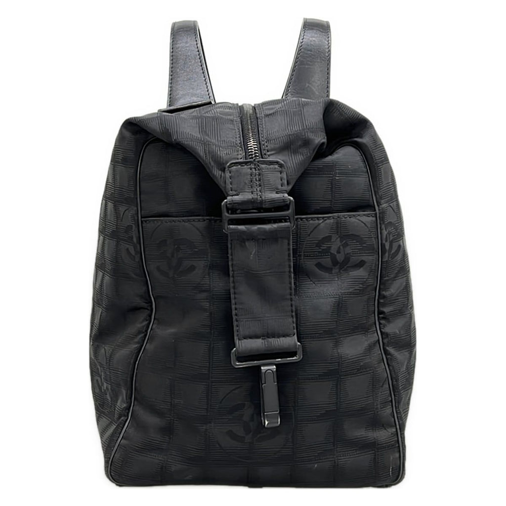 Chanel Boston Bag New Travel Line Black Leather — view 4