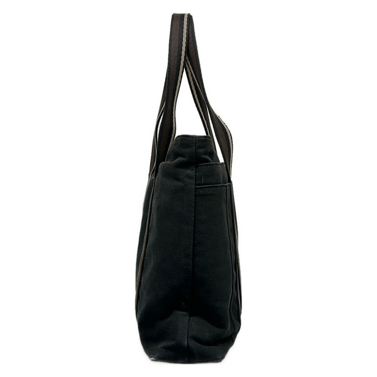 Hermes Tote Troca Horizontal MM Black Dark Brown Ivory Leather — view 2
