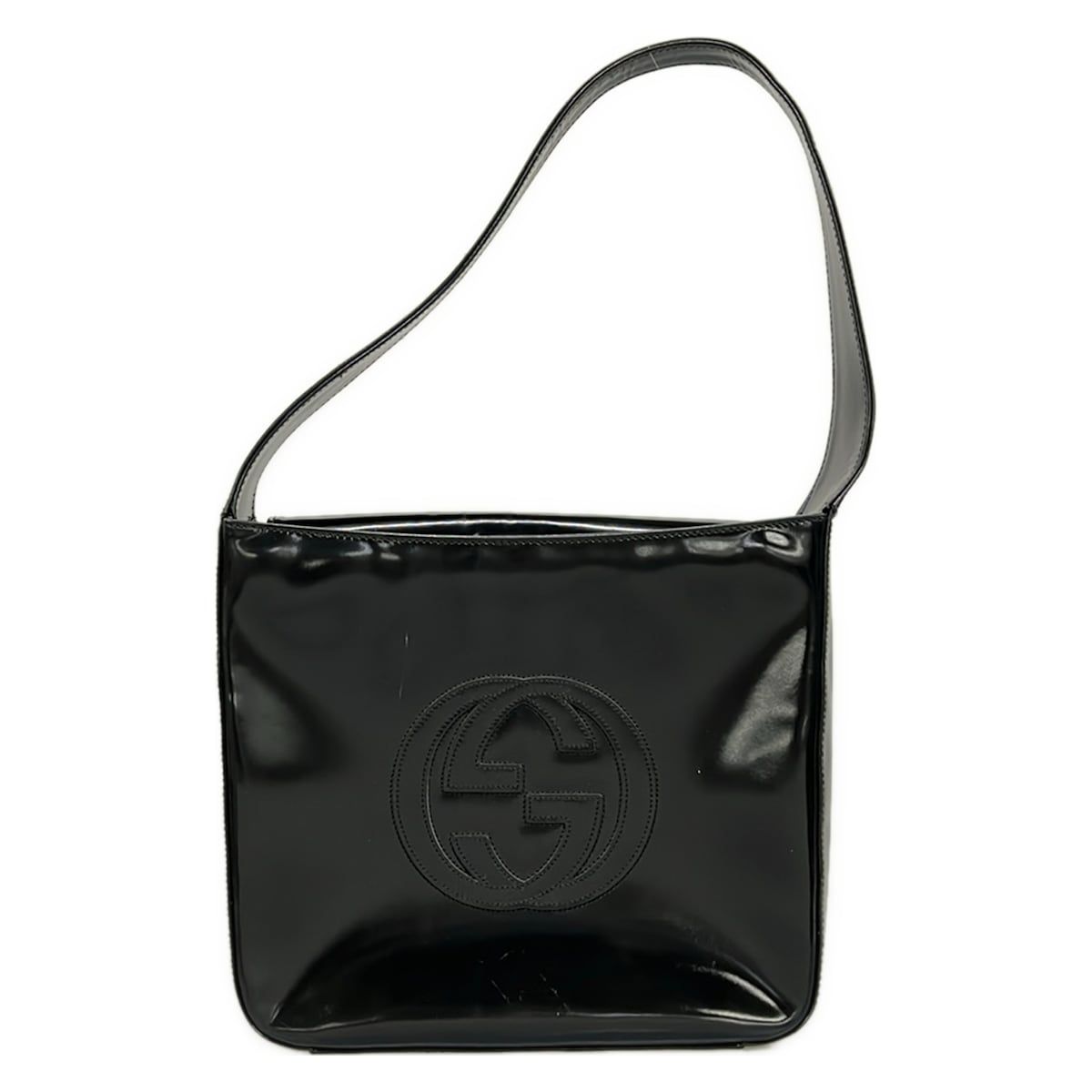 Gucci Shoulder Bag Double Black Leather