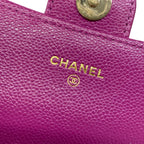 Chanel Wallet Quilted Purple Chain Gold Shoulder — view 6