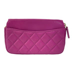 Chanel Wallet Quilted Purple Chain Gold Shoulder — view 2