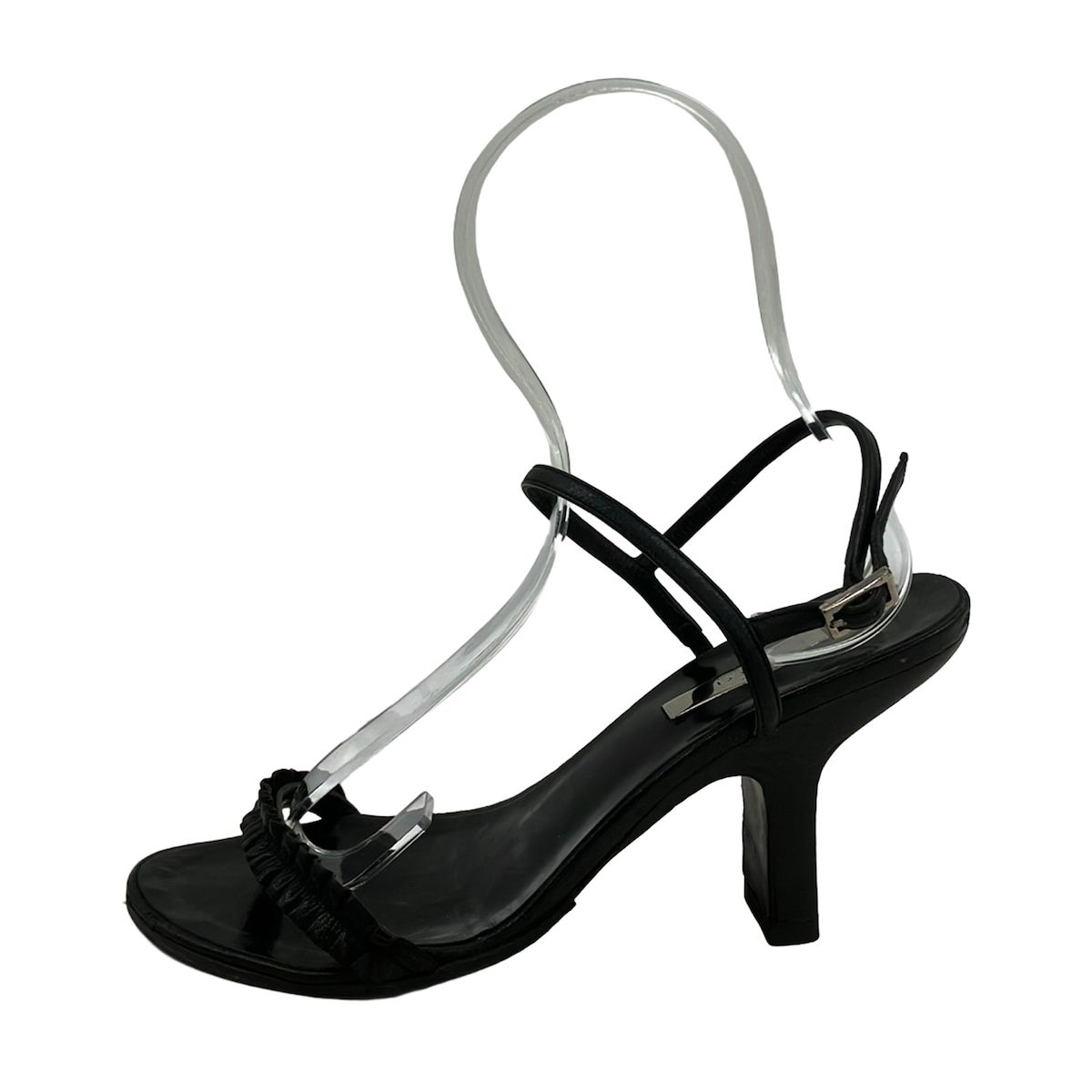 Gucci Sandals 36 C Black Lace Outsole Replacement Leather