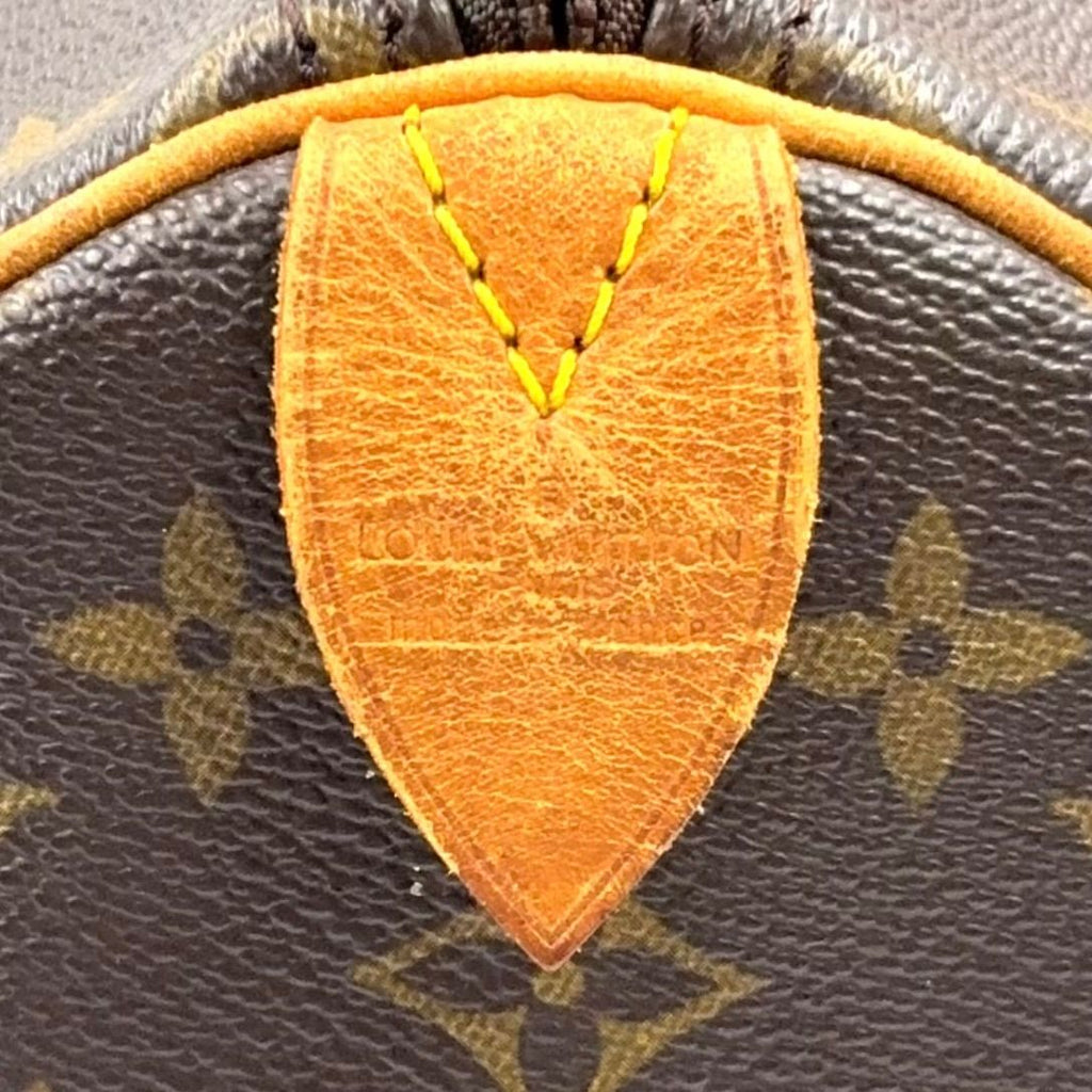 Louis Vuitton Keepall 45 Monogram Leather Brown Boston Bag Gold — view 4