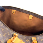 Louis Vuitton Keepall 45 Monogram Leather Brown Boston Bag Gold — view 7