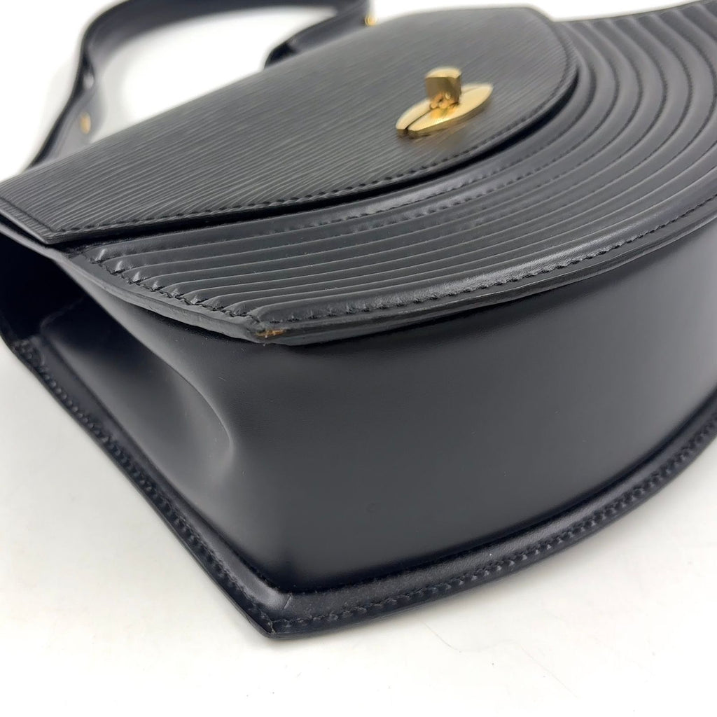 Louis Vuitton Epi Noir Leather Black Shoulder Bag Gold — view 7