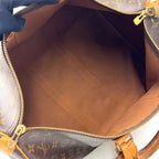 Louis Vuitton Keepall 45 Monogram Leather Brown Boston Bag Gold — view 3