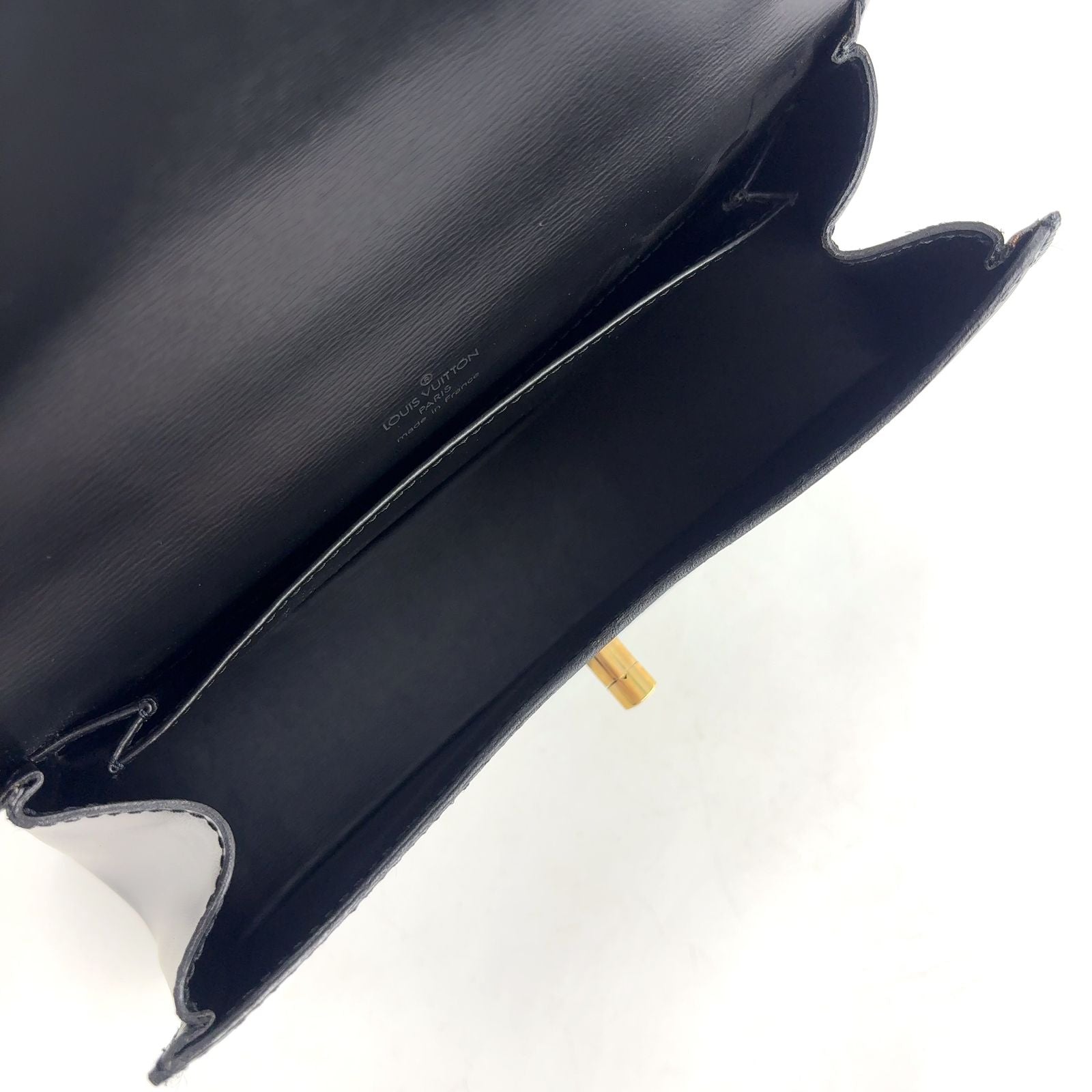 Louis Vuitton Epi Noir Leather Black Shoulder Bag Gold — view 3