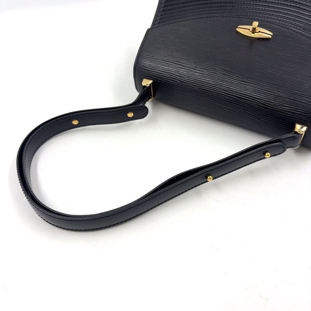 Louis Vuitton Epi Noir Leather Black Shoulder Bag Gold — view 5