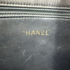 Chanel CC Logo Caviar Leather Black Shoulder Bag Gold — view 4