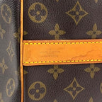 Louis Vuitton Keepall Bandouliere 50 Monogram Leather Brown Boston Bag Gold — view 4