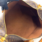 Louis Vuitton Keepall Bandouliere 50 Monogram Leather Brown Boston Bag Gold — view 3
