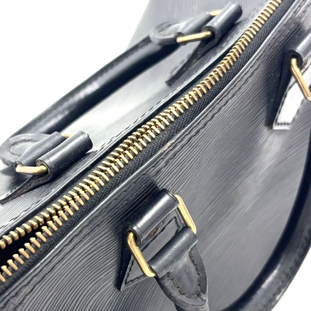 Louis Vuitton Speedy 25 Epi Noir Leather Black Handbag Gold — view 9