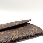 Louis Vuitton Pochette Porte Monet Cles Monogram Leather Brown Bifold Wallet — view 5