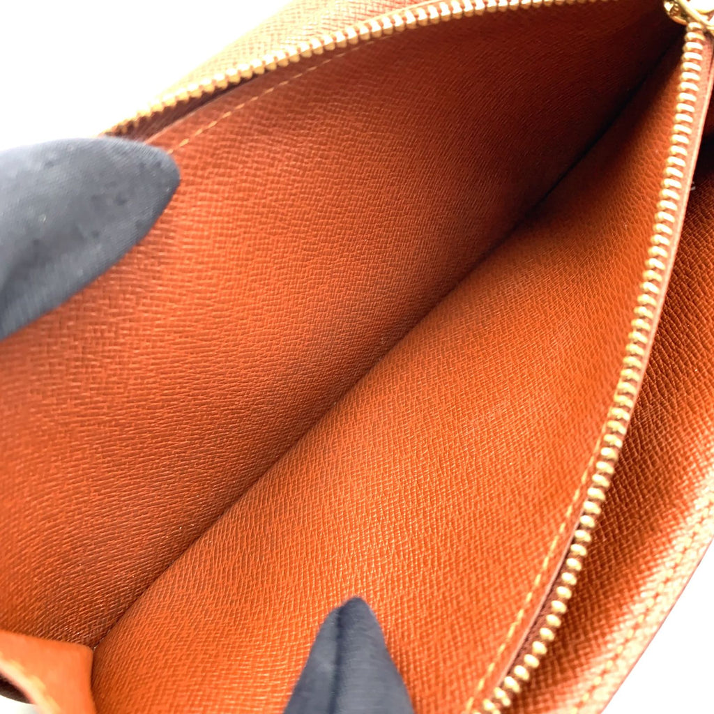 Louis Vuitton Pochette Porte Monet Cles Monogram Leather Brown Bifold Wallet — view 7