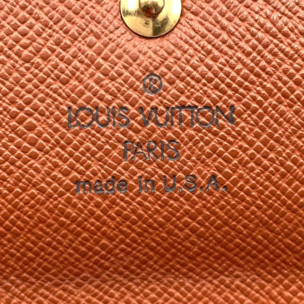 Louis Vuitton Pochette Porte Monet Cles Monogram Leather Brown Bifold Wallet — view 3