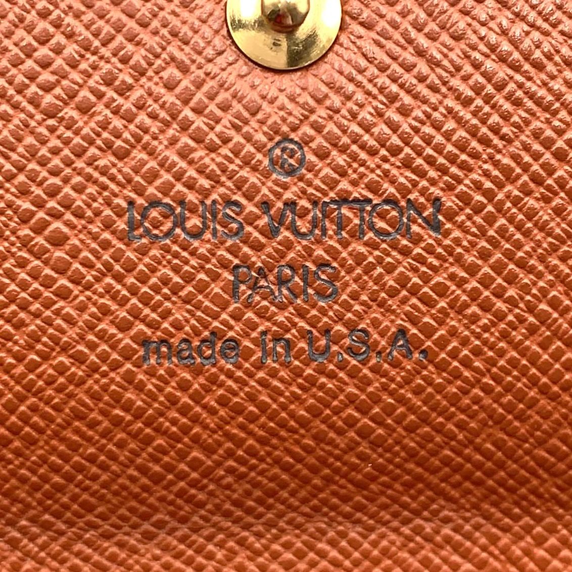 Louis Vuitton Pochette Porte Monet Cles Monogram Leather Brown Bifold Wallet — view 3