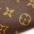 Louis Vuitton Pochette Porte Monet Cles Monogram Leather Brown Bifold Wallet — view 6