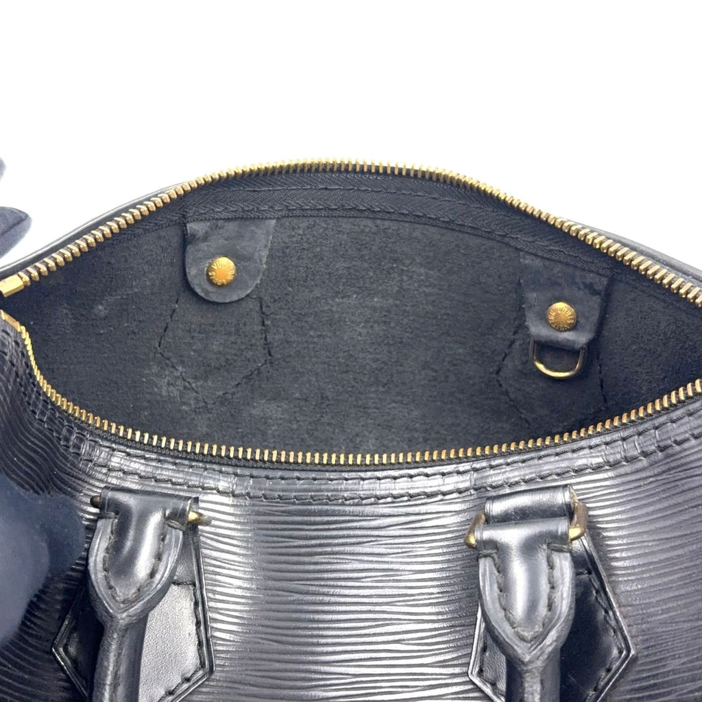Louis Vuitton Speedy 25 Epi Noir Leather Black Handbag Gold — view 5