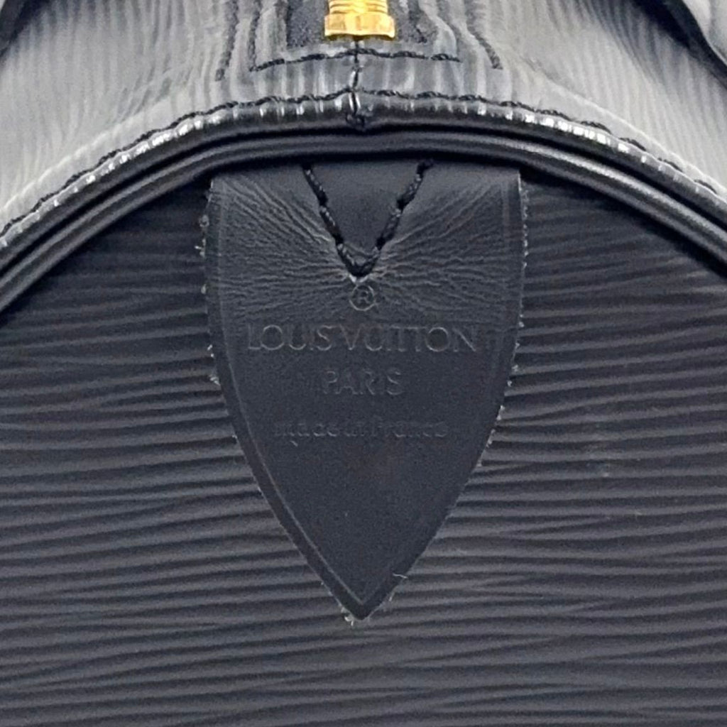Louis Vuitton Speedy 25 Epi Noir Leather Black Handbag Gold — view 4