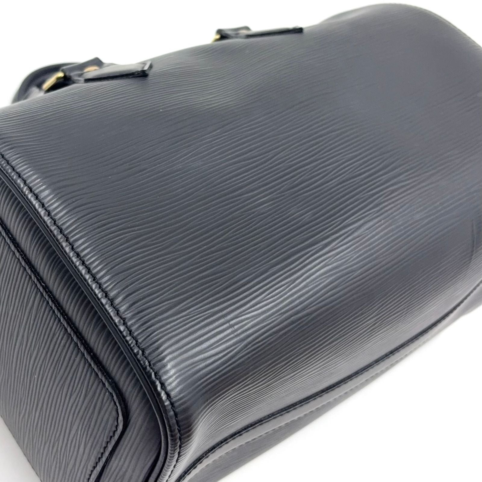 Louis Vuitton Speedy 25 Epi Noir Leather Black Handbag Gold — view 5